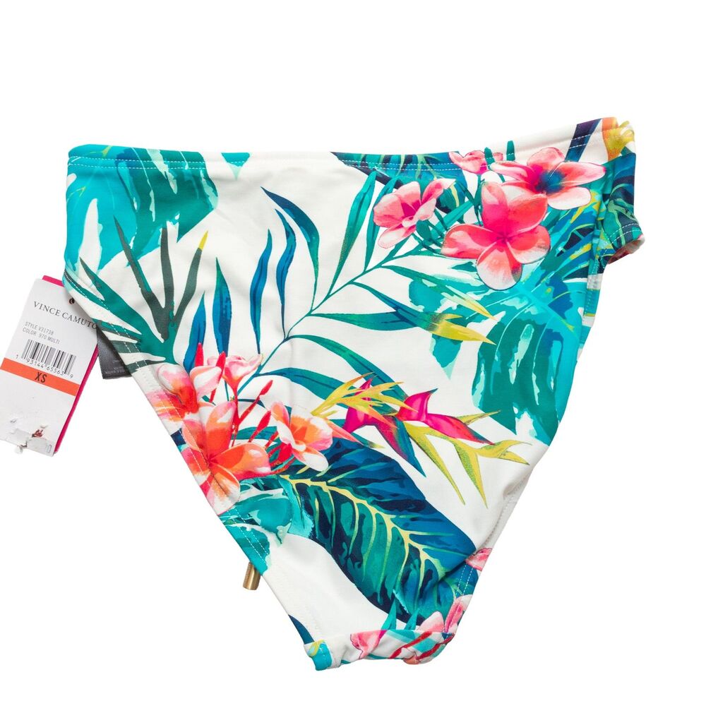 Vince Camuto Women's XS Tropicana Floral High Waist Swim Bottom Bikini New NWT - Picture 3 of 6